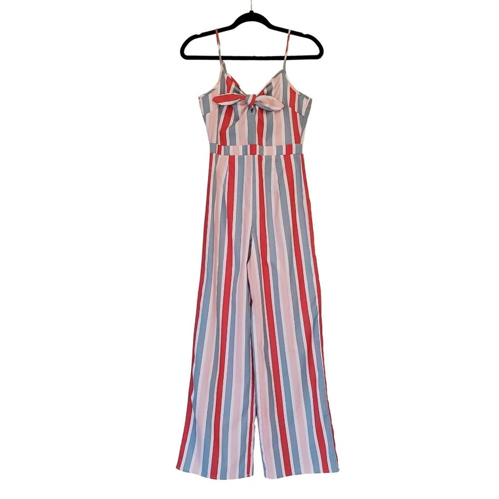 Romeo & Juliet Couture Striped Jumpsuit Women's Medium